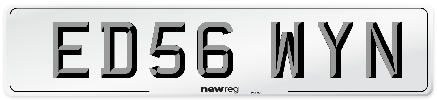ED56 WYN Number Plate from New Reg